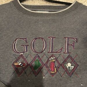 Grey golf crewneck